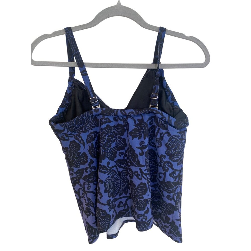 Lands’ End Tankini Blue Floral women’s 8D underwire bra - Picture 4 of 8